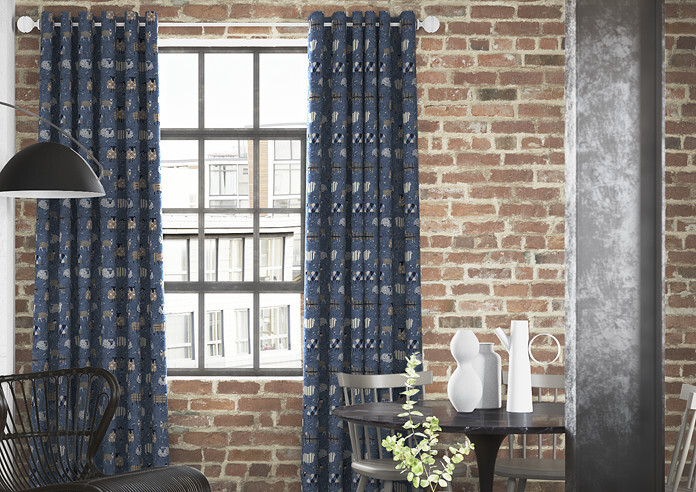 Baa Baa, Denim - Made to Measure Curtains - Image 3